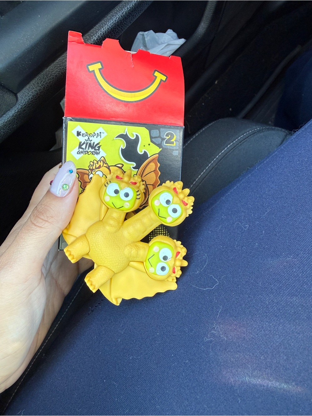 Keroppi King Ghidorah Yellow toy from McDonald’s